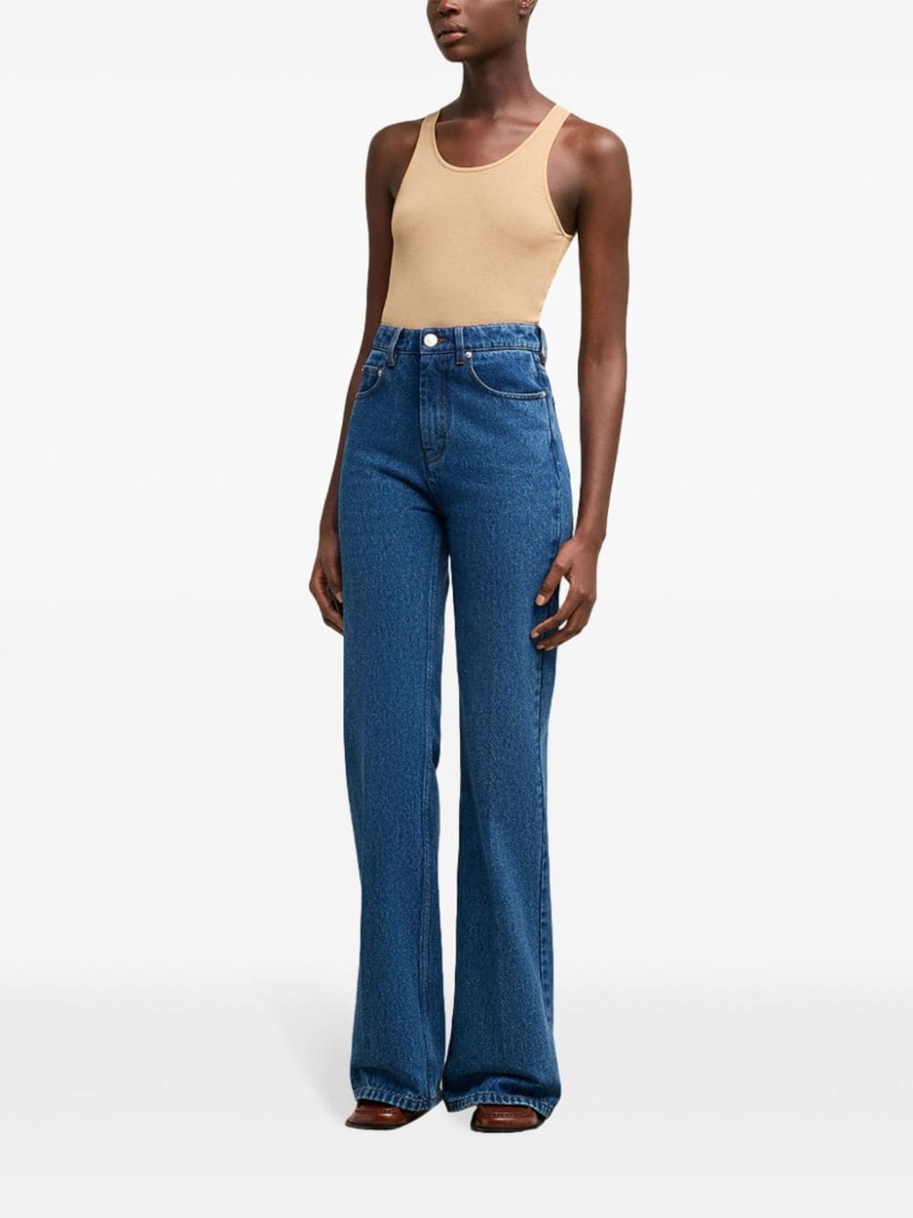 high-waist flared jeans - 2