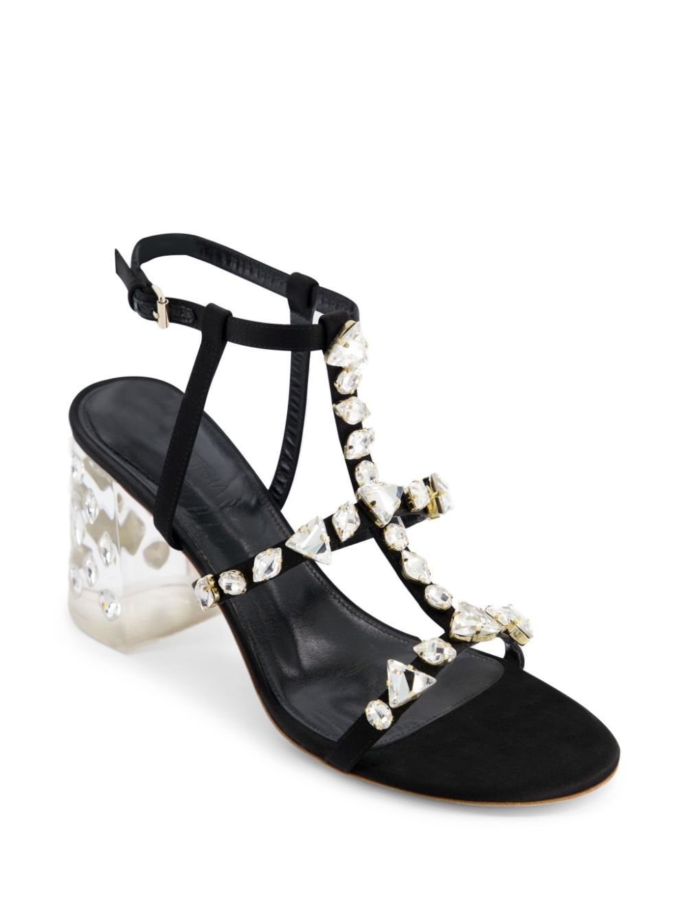 Diamond Dip satin sandals - 2