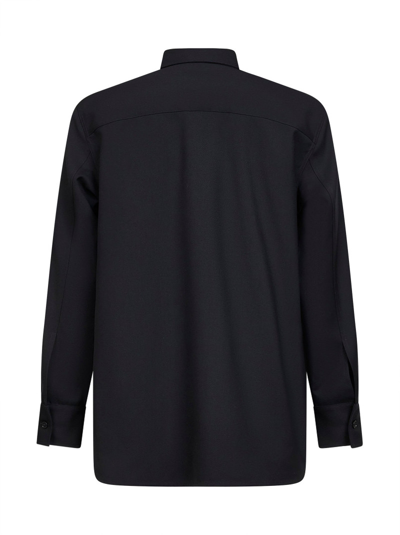 Jil Sander Blue lightweight wool gabardine shirt outlook