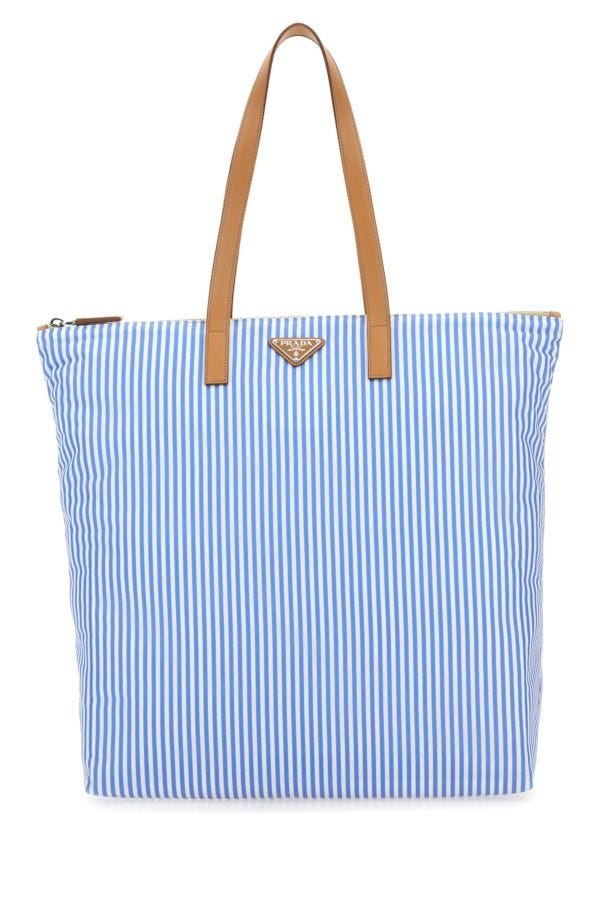 Prada Man Printed Re-Nylon Shopping Bag - 1