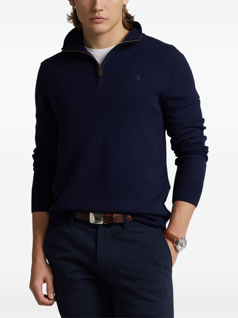 quarter-zip textured-knit sweater 3