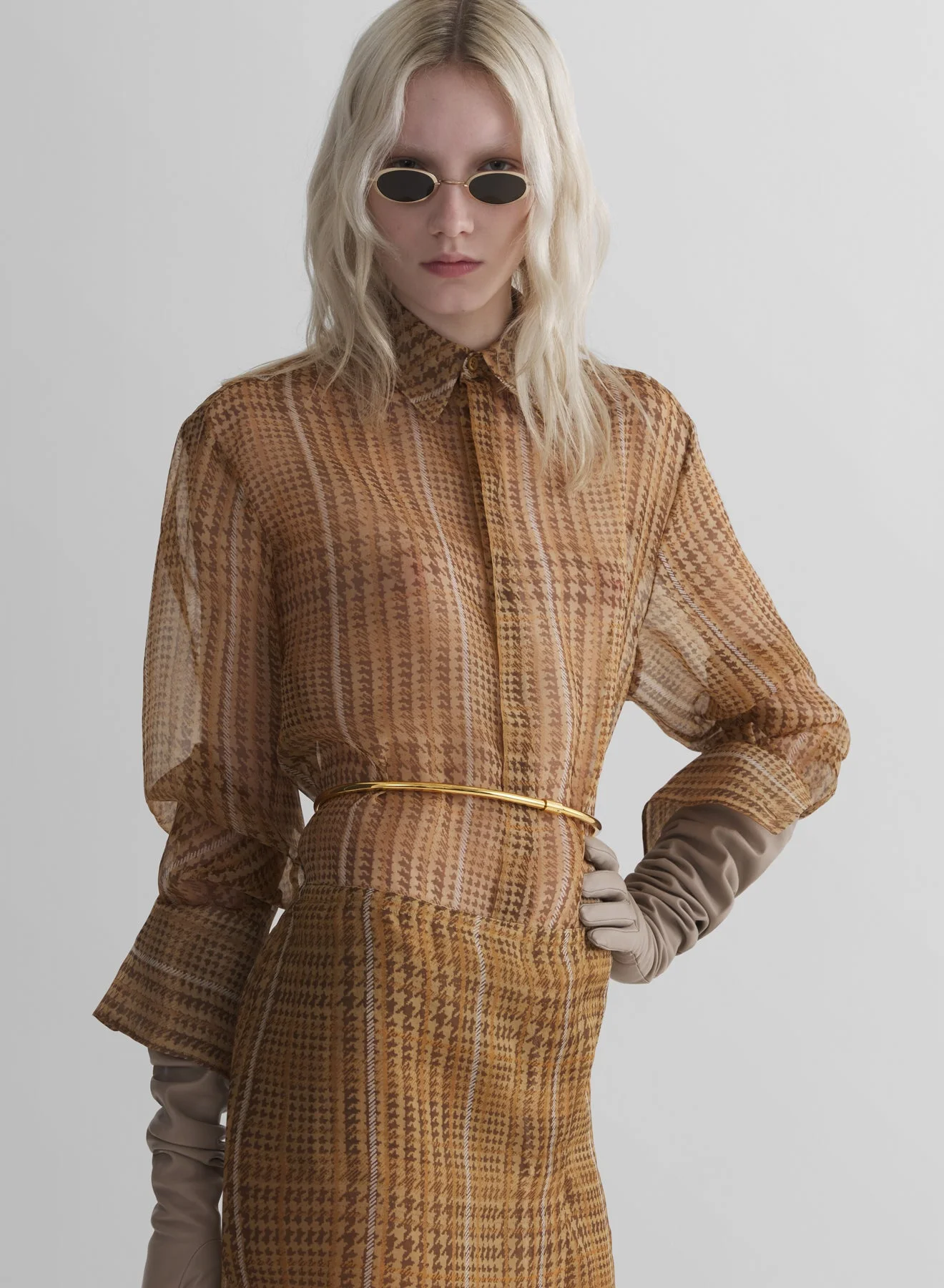 sheer organza shirt - 1