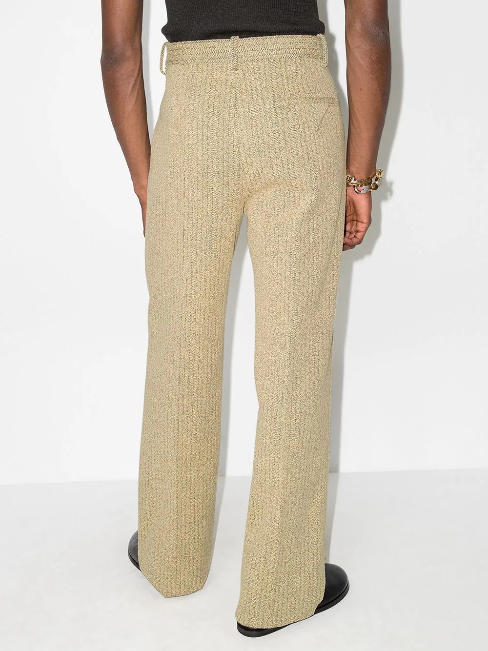 pinstripe tailored trousers - 3