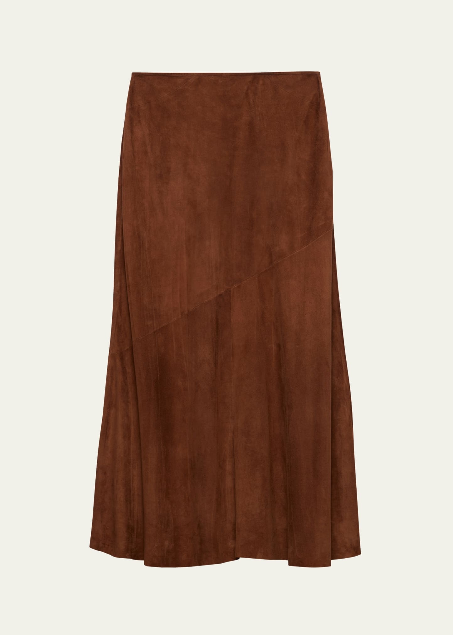 Suede Midi Skirt - 1