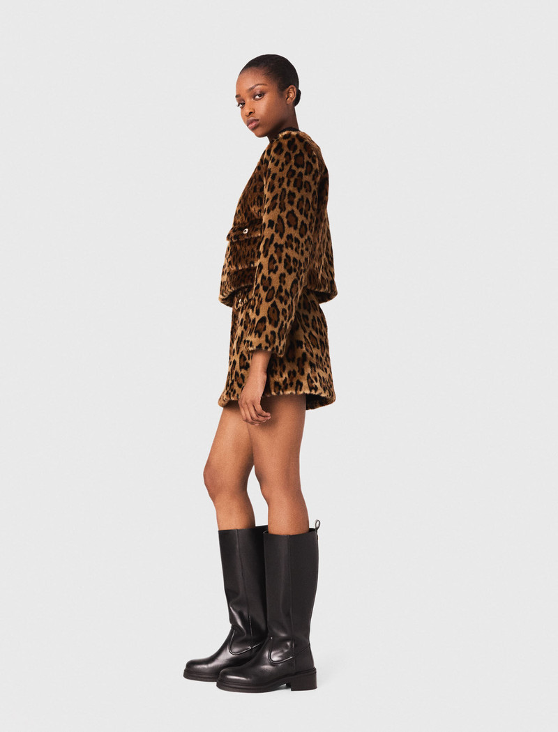 Leopard faux fur jacket 3