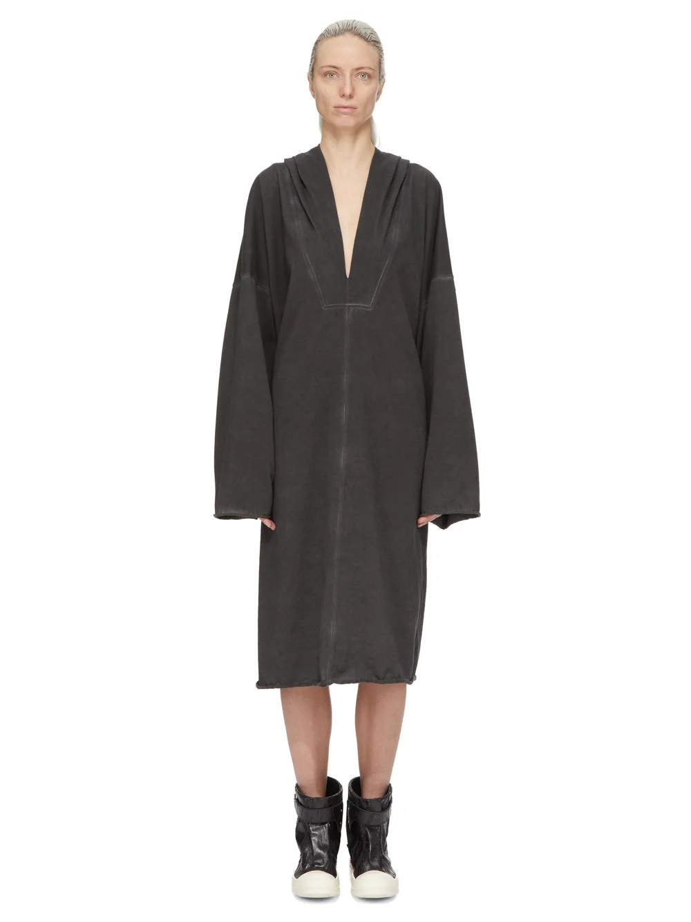 LONG SLEEVE KAFTAN (FADED BLACK) - 1
