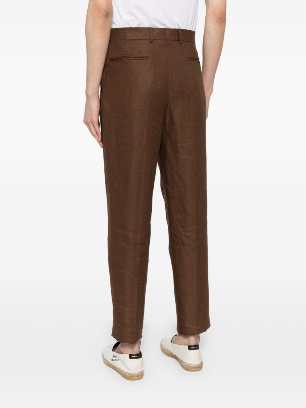 pleated slim-fit trousers - 4