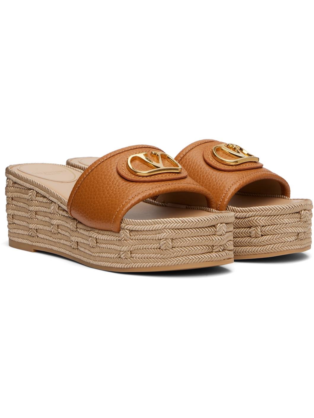 Brown VLogo Signature Slide Espadrillas Sandals - 4