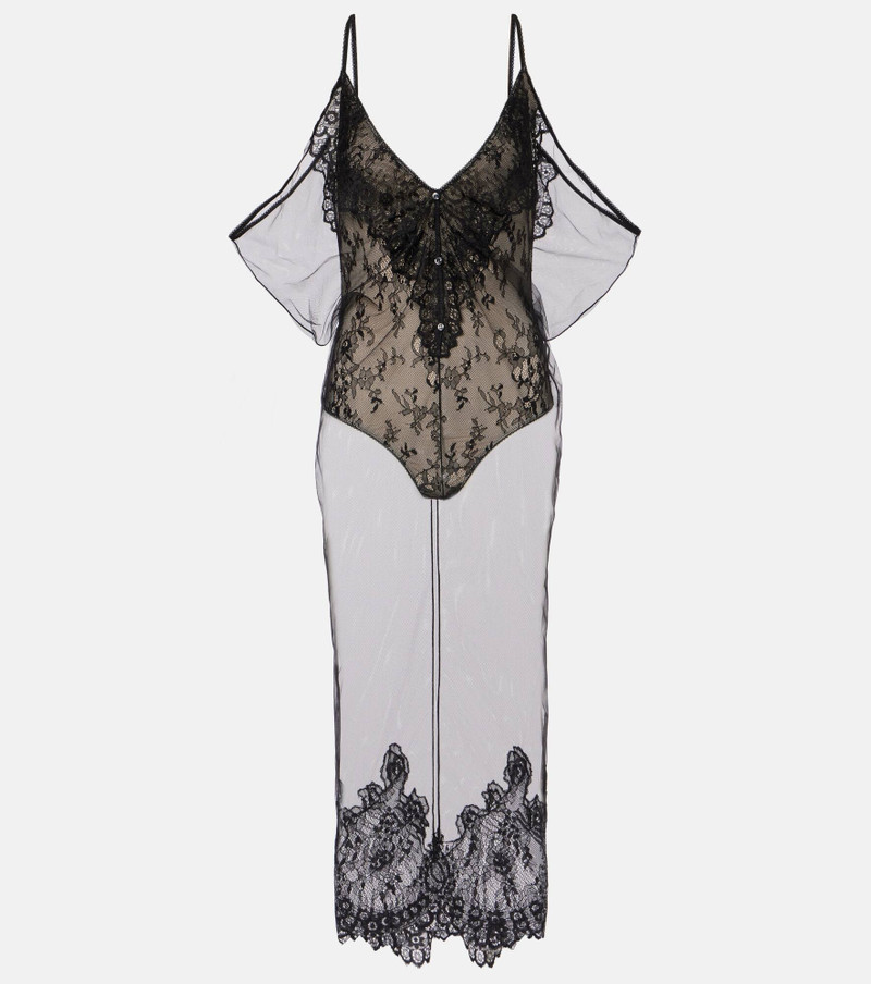 Sheer lace bodysuit - 1