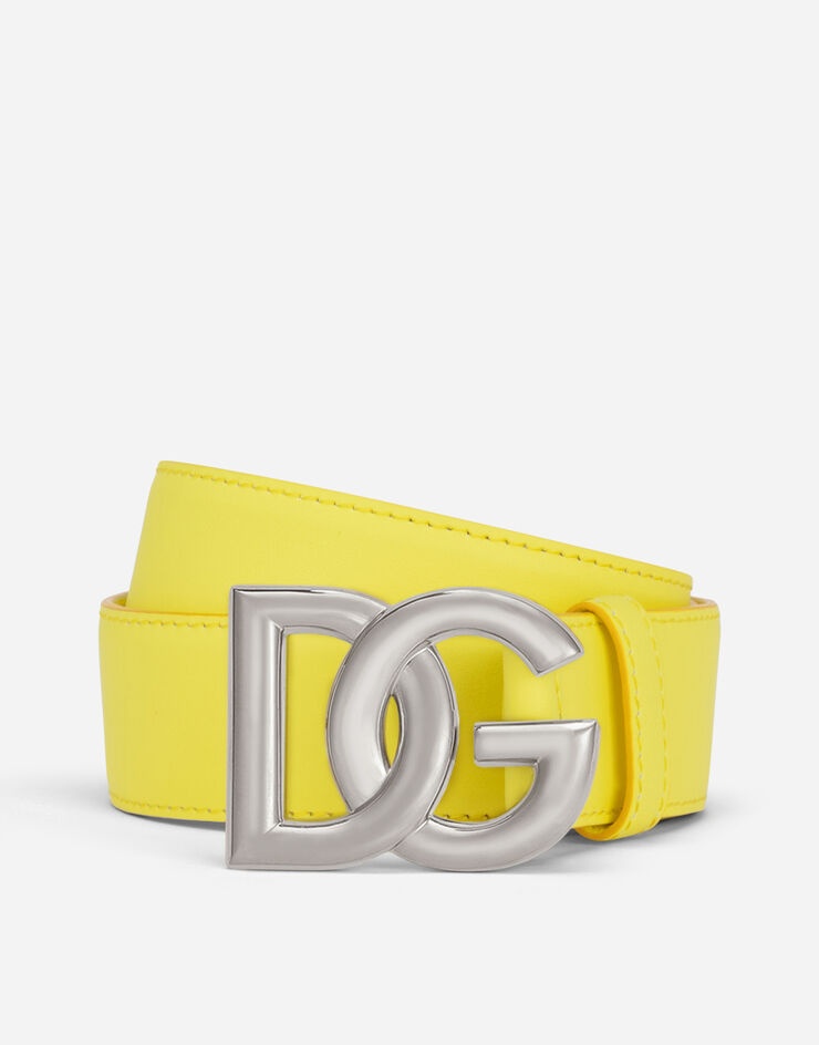 Calfskin belt with DG logo - 1