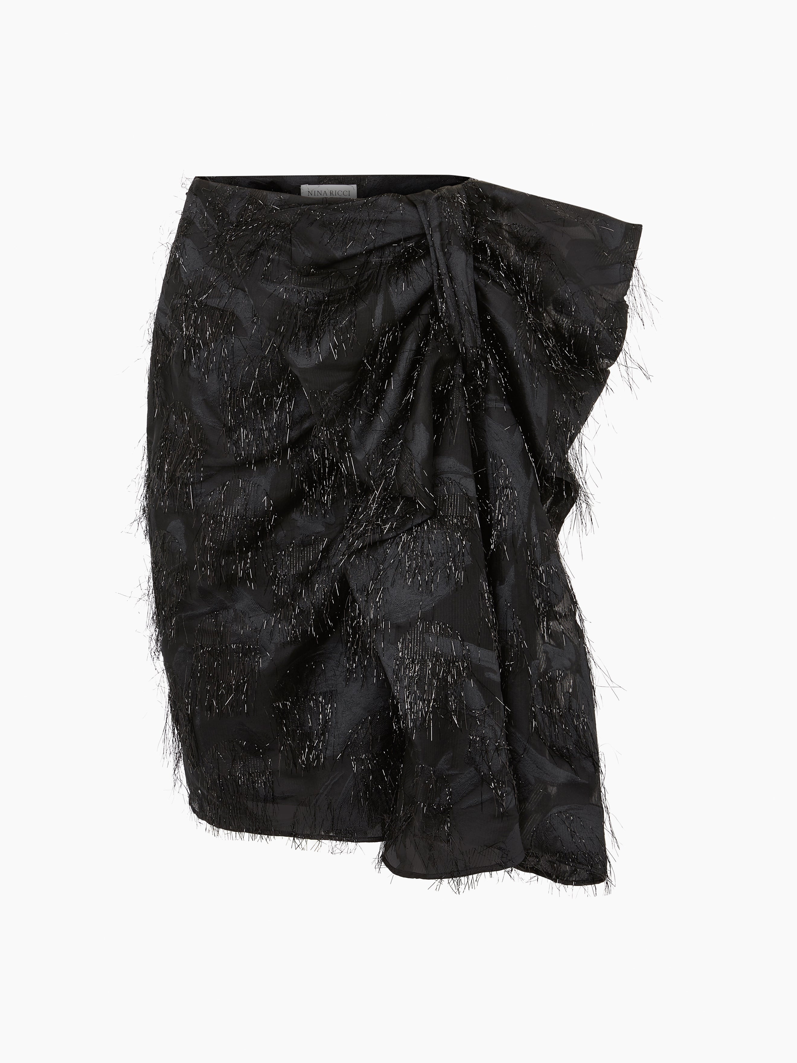 SKIRT WITH ASYMMETRICAL BOW DETAIL - 5