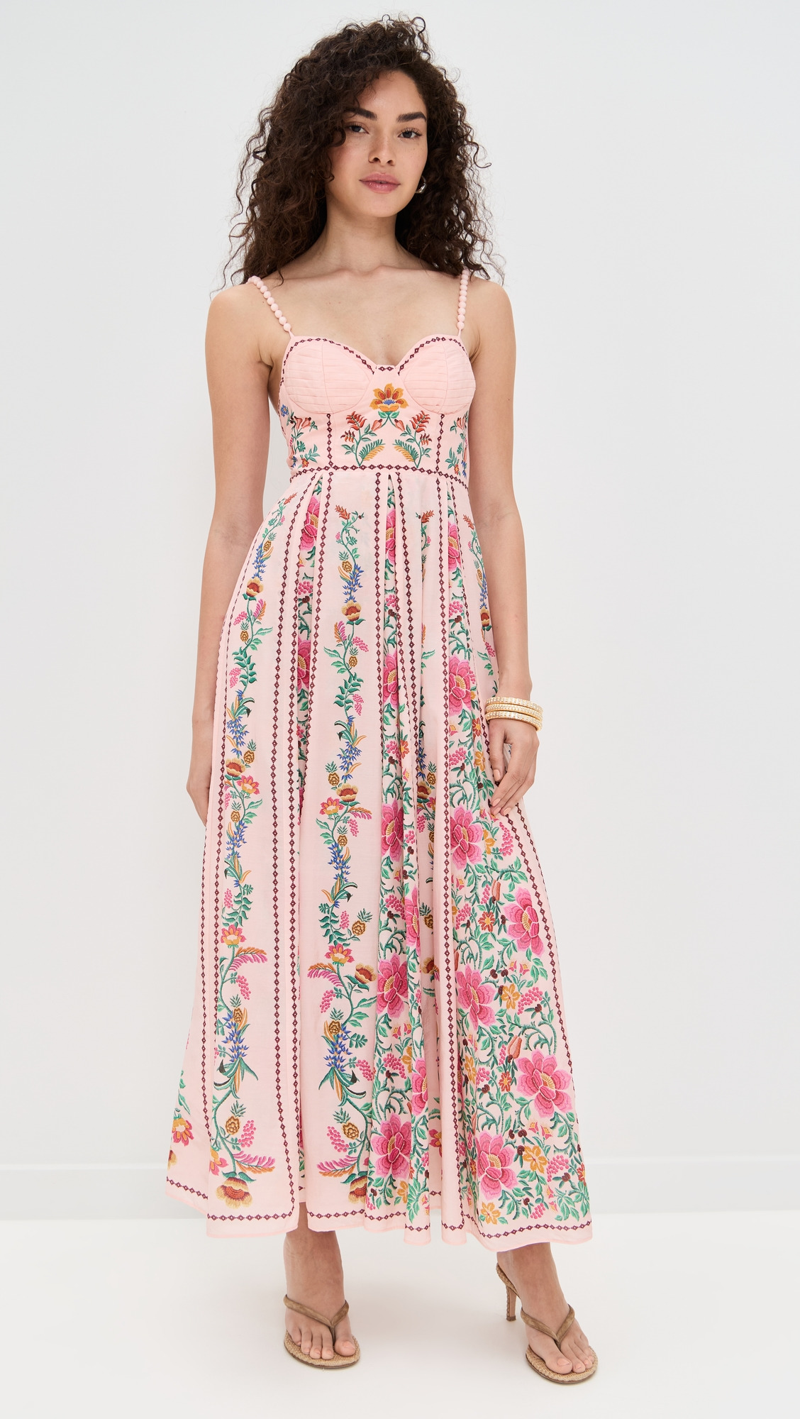 Delicate Forest Pink Maxi Dress - 1