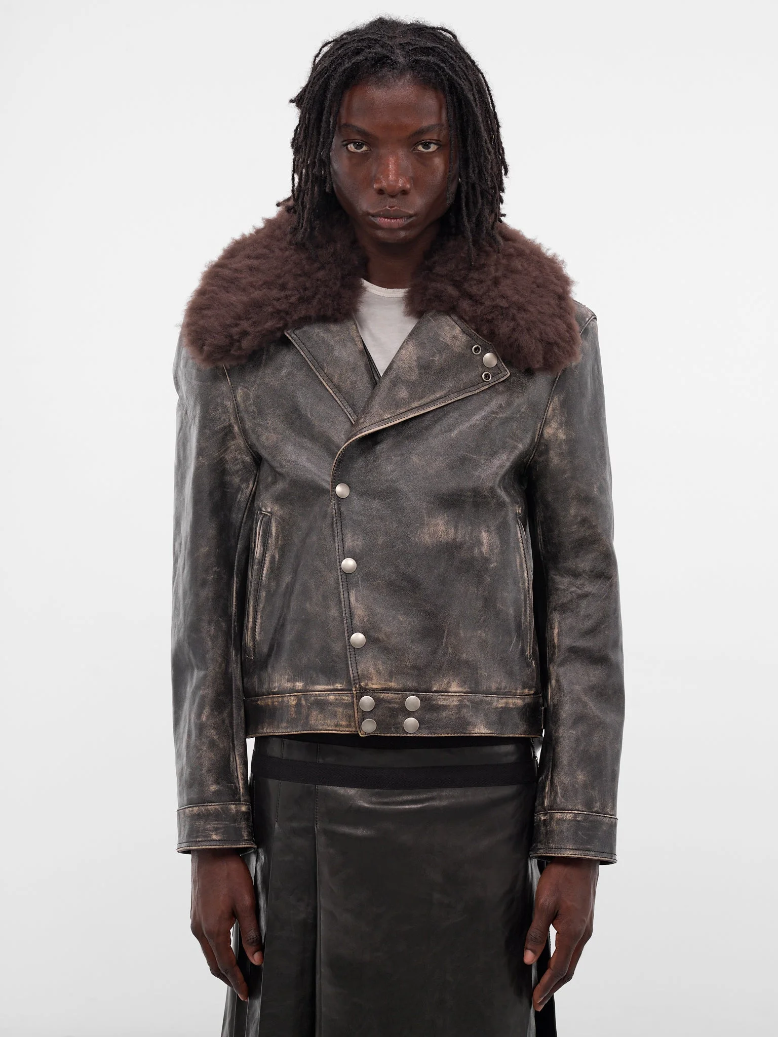 Binus Leather Shearling Aviator Jacket - 1