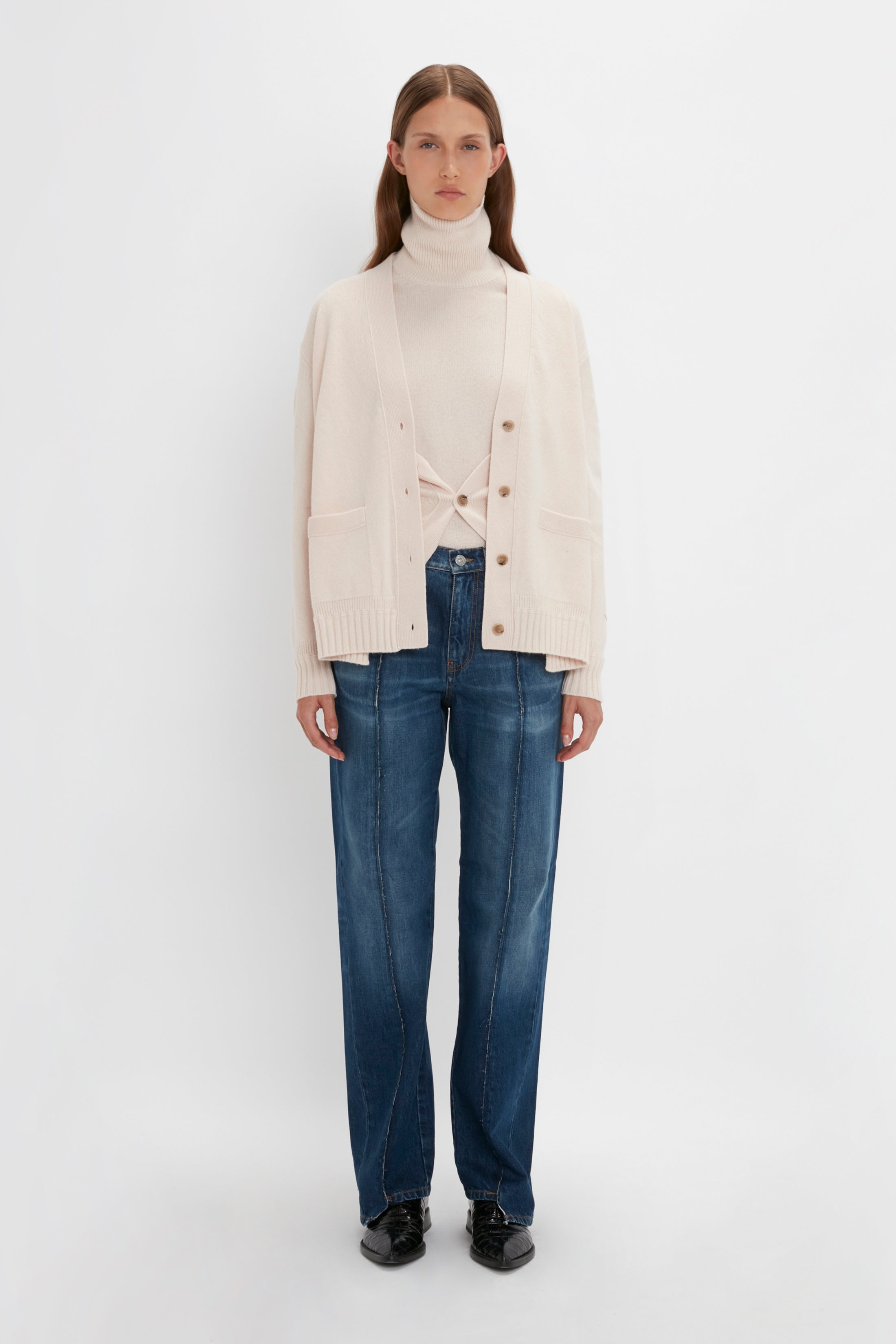 Double Layer Cardigan In Ivory - 2