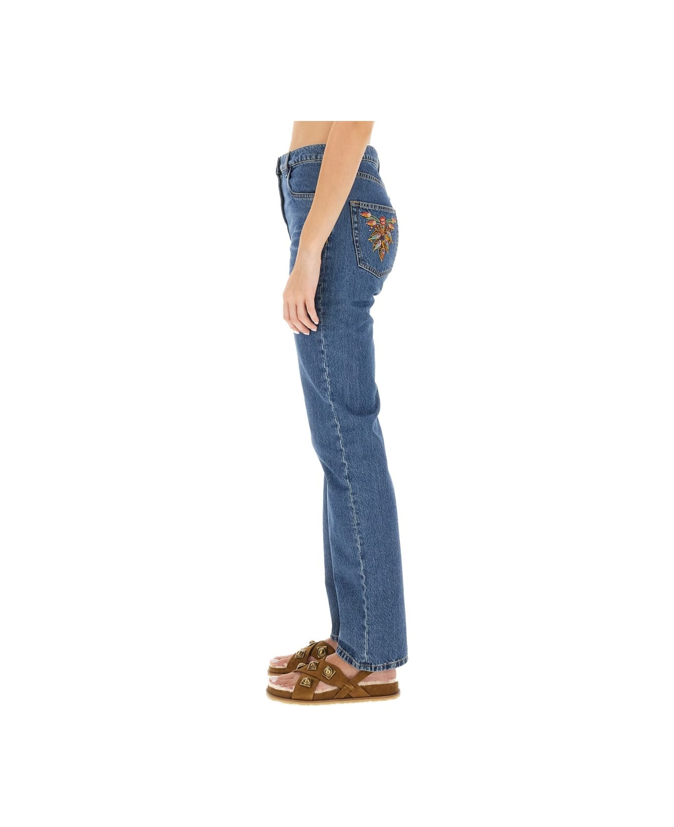 Jeans With Logo Embroidery - 4