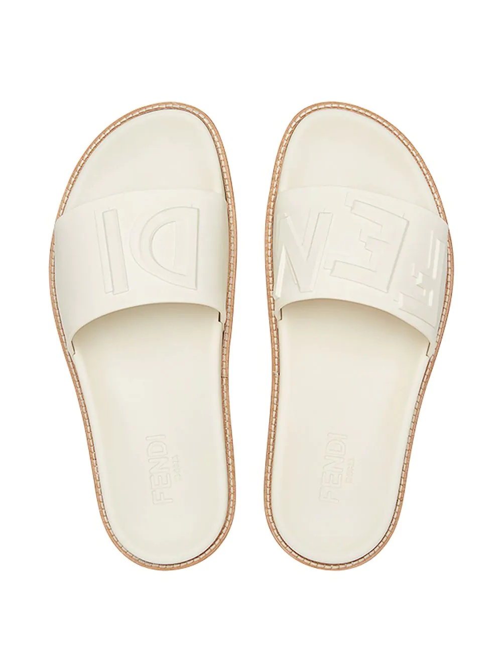 logo-embossed slide sandals - 4