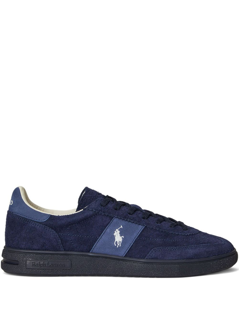 suede logo-detail sneakers 1