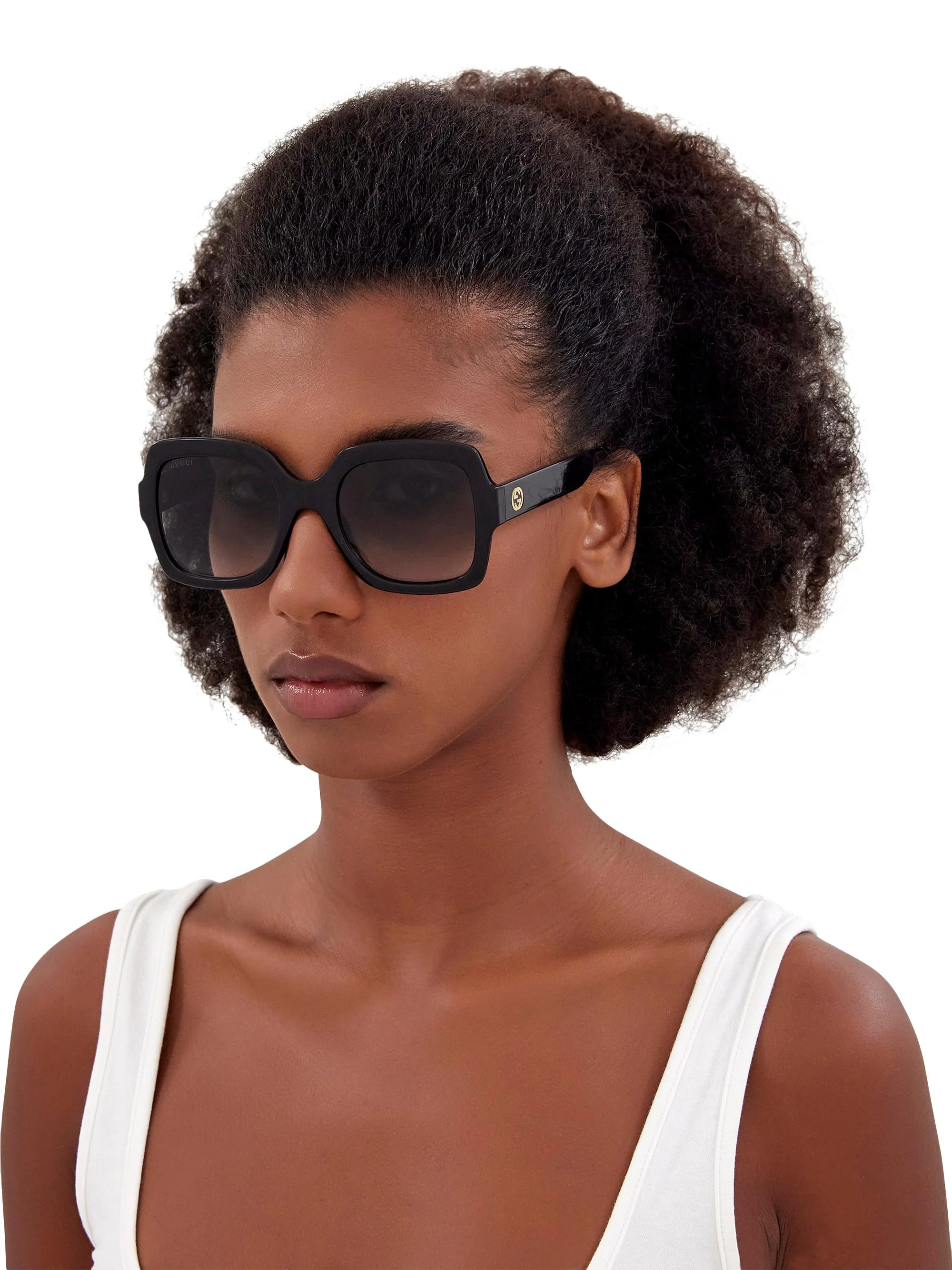 Women's Minimal 54MM Square Sunglasses - Black - 1