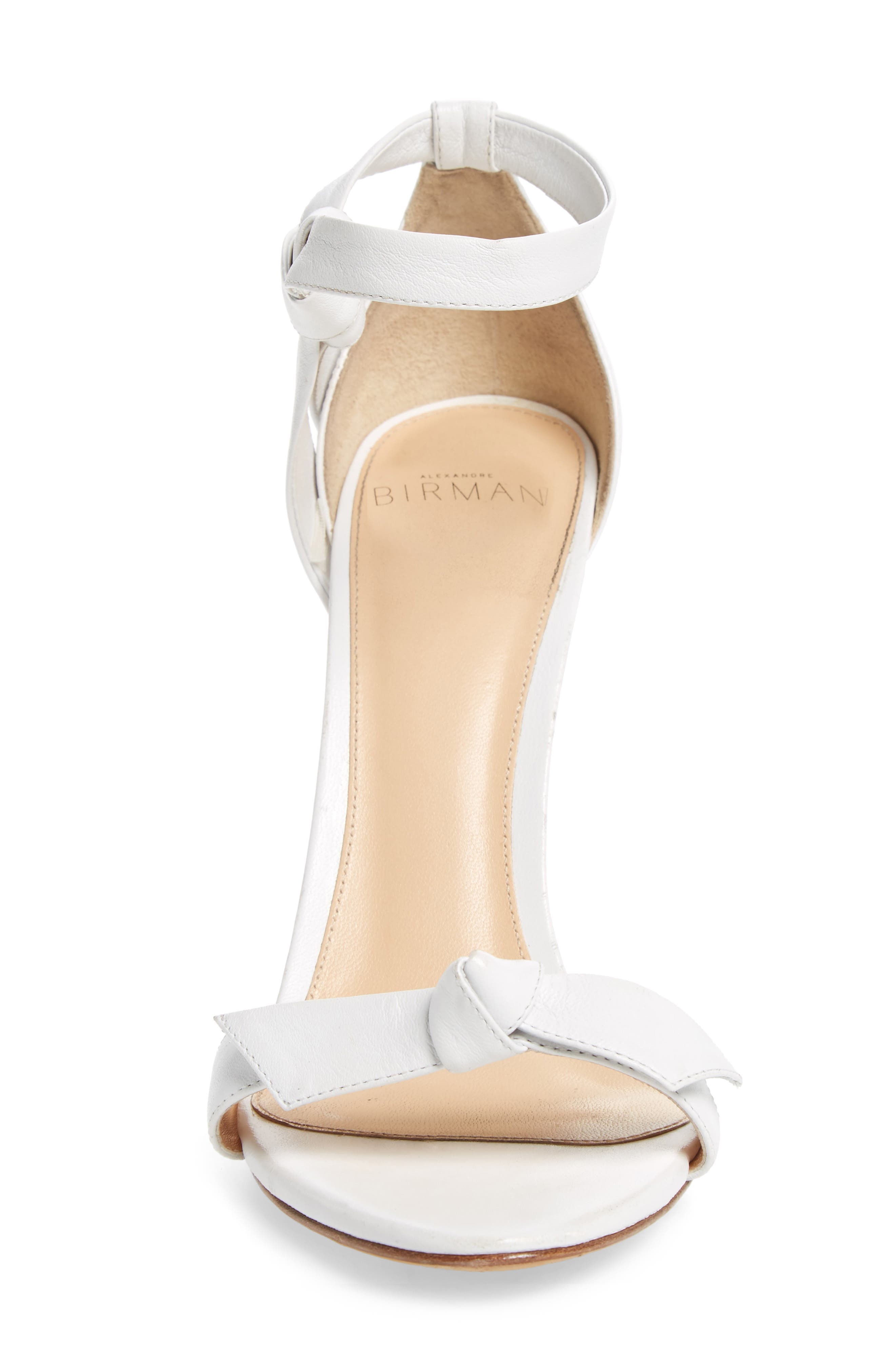 Alexandre Birman Clarita Ankle Tie Sandal in White Leather at Nordstrom - 4