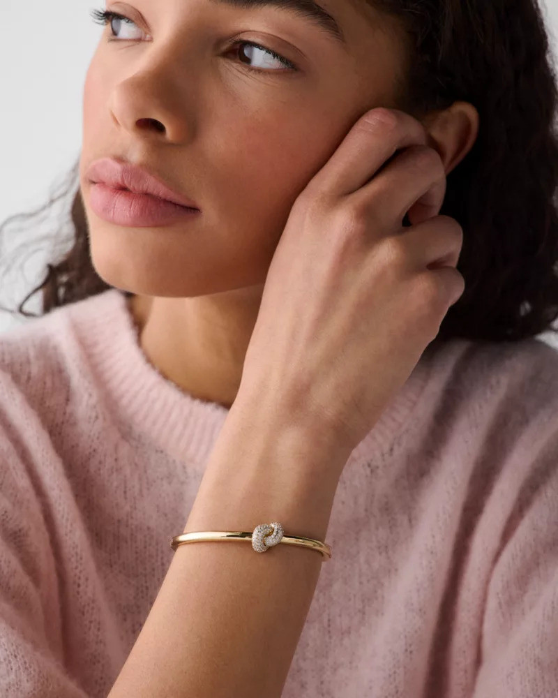 kate spade Sailor's Knot Pave Hinge Bangle outlook