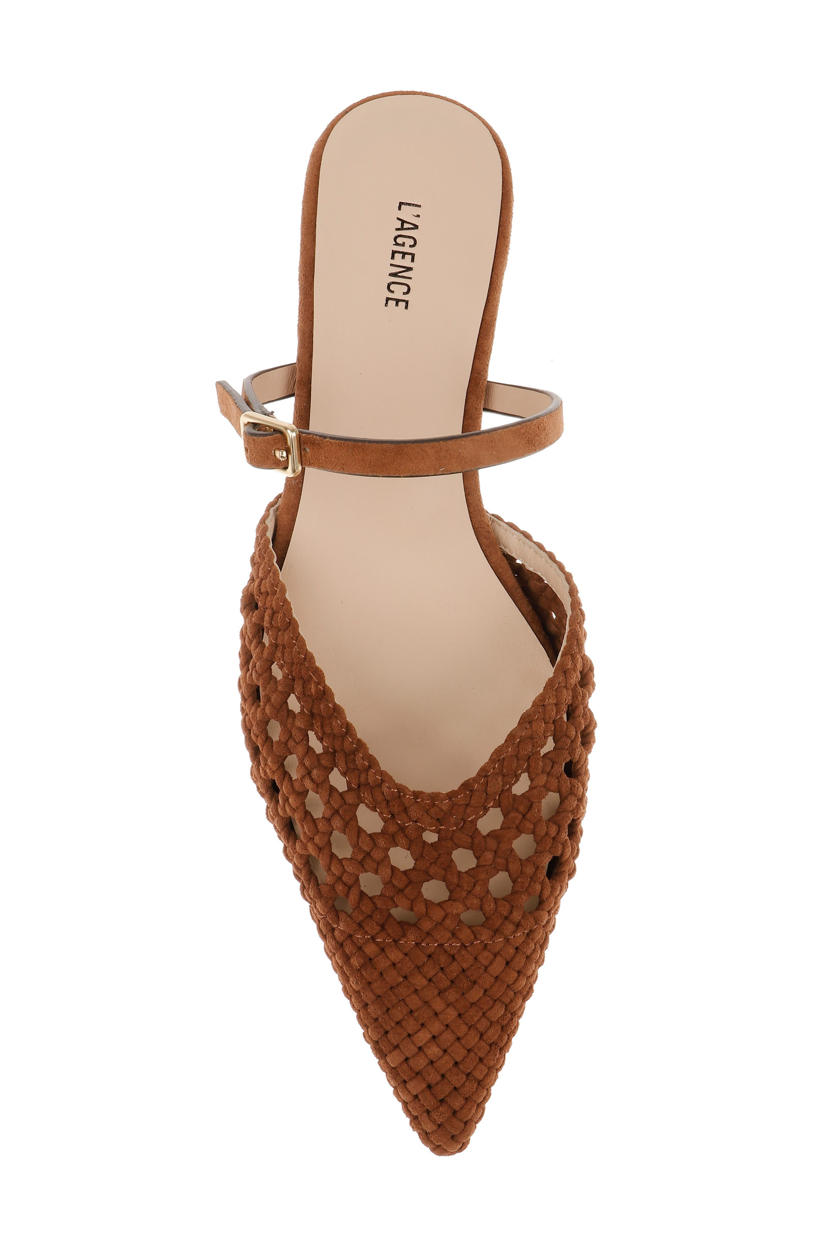 L'AGENCE Jacklyn Mary Jane Pointed Cap Toe Mule in Buckskin Suede at Nordstrom - 5