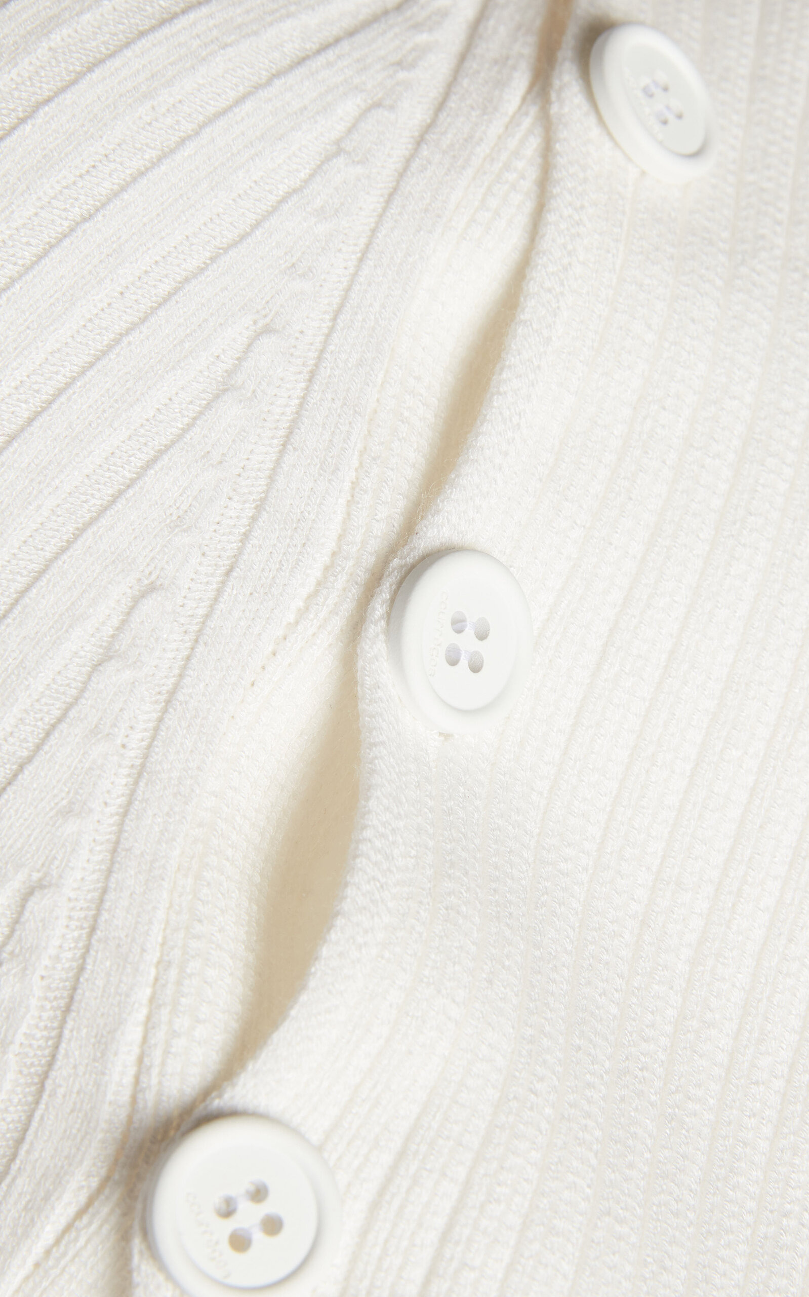 Oblique Buttoned Knit Top white - 6
