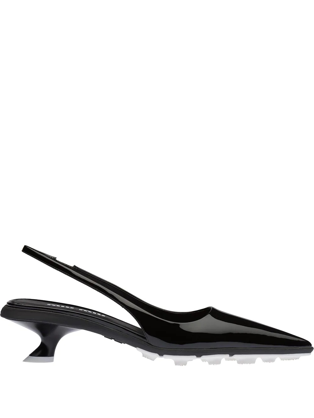 patent-leather slingback pumps - 1