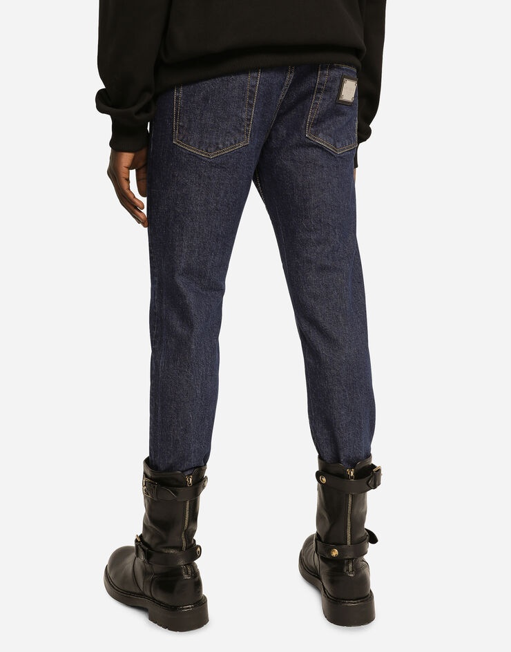 Washed skinny fit stretch denim jeans - 5