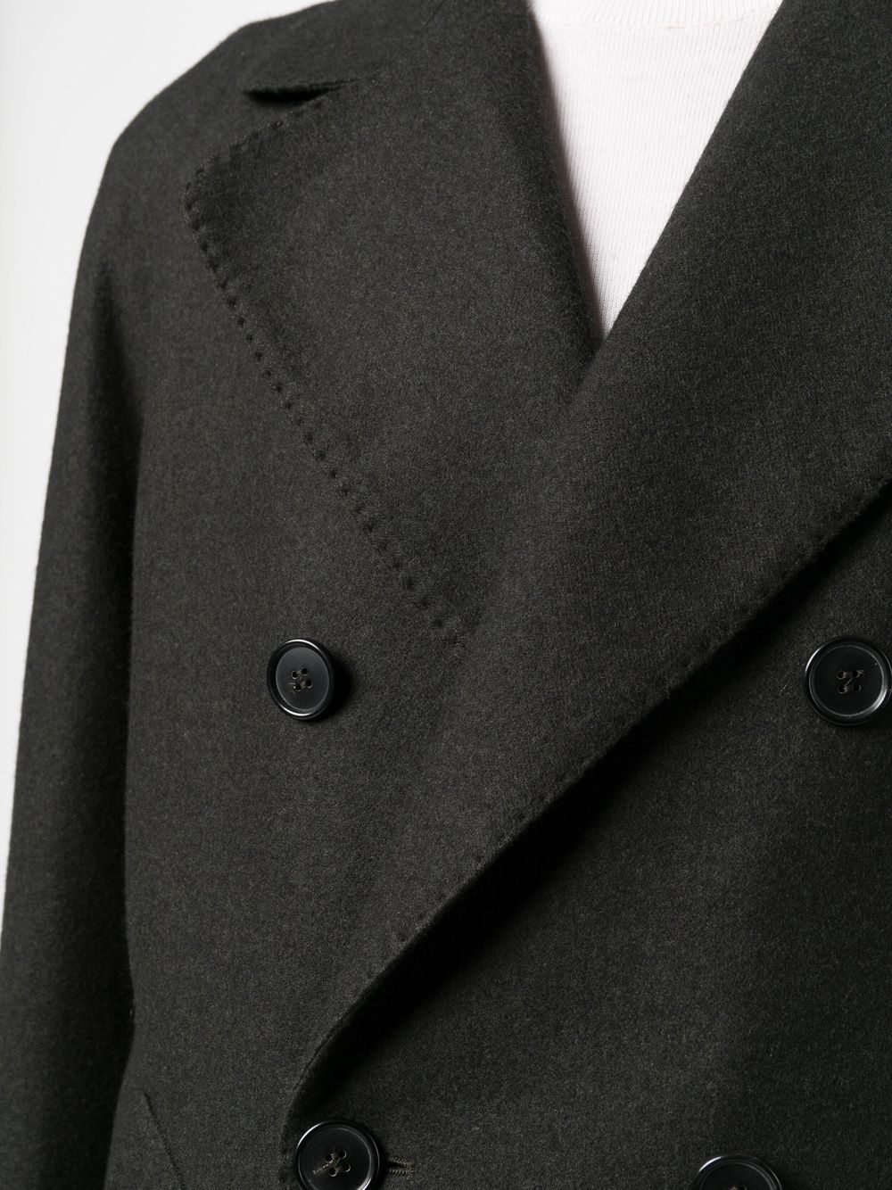 double-breasted wool coat - 5