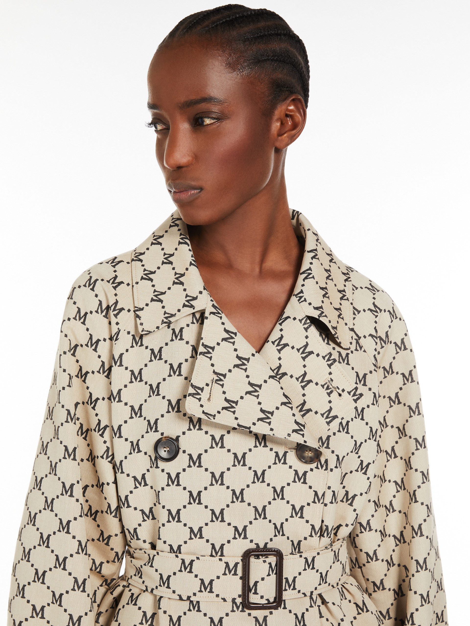 LUCIO Double-breasted trench coat in water-repellent jacquard - 5