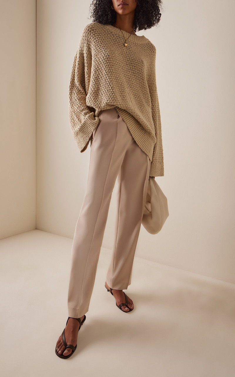 The Garment April Cotton Slub Yarn Sweater tan outlook