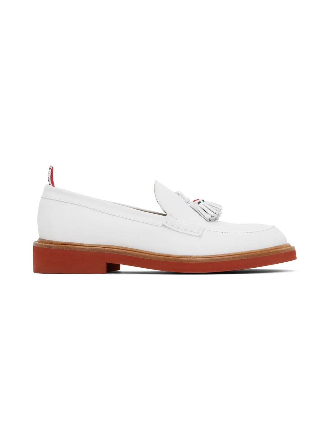 White Suede Tassel Loafers - 1