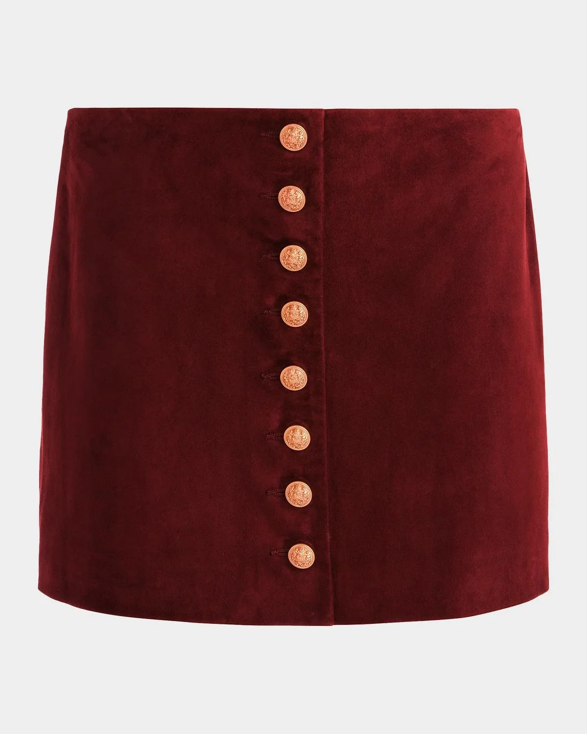 Rubi Suede Button-Front Mini Skirt - 1