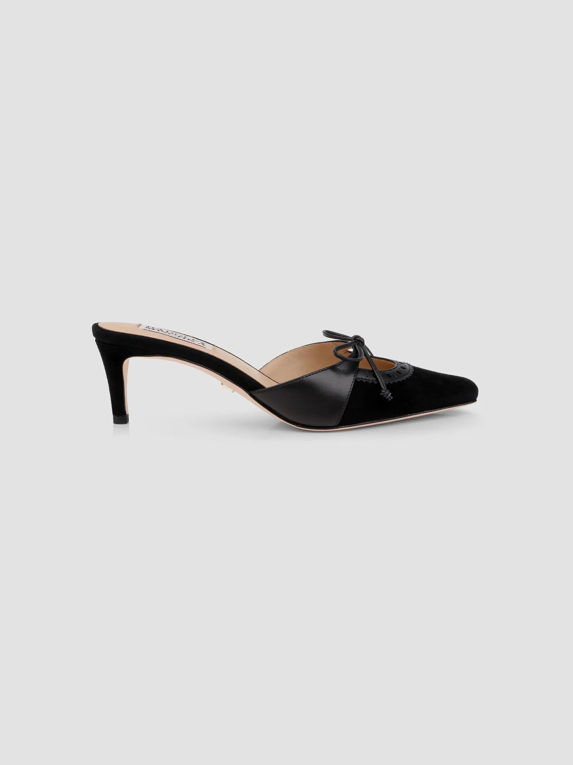 Women's Yannah 55MM Cut-Out Suede Mules - Black Suede - 1