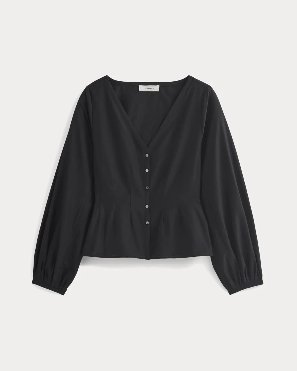 BALLOON SLEEVE TOP IN COTTON SILK - 1