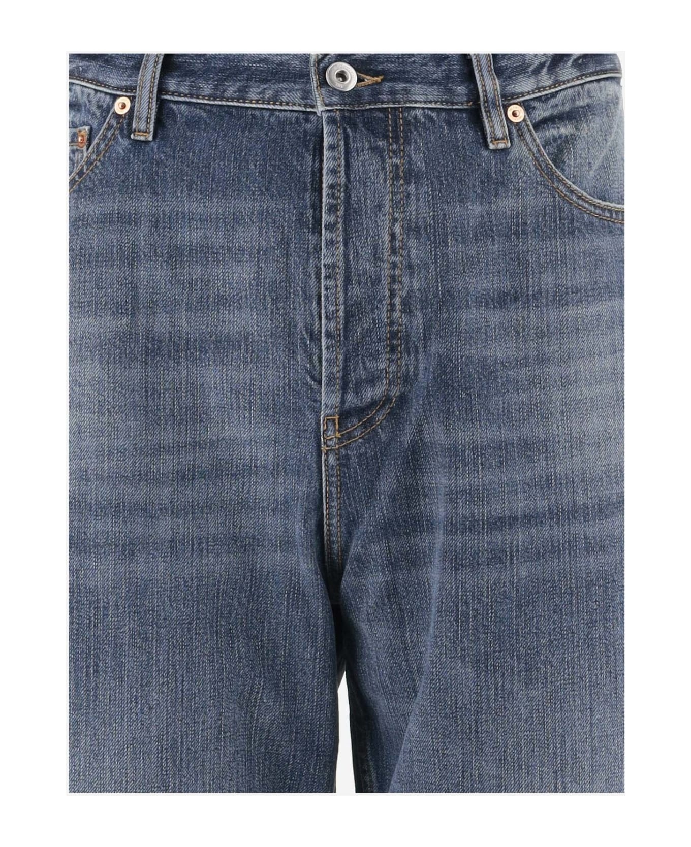 Logo Patch Cropped Jeans - 3
