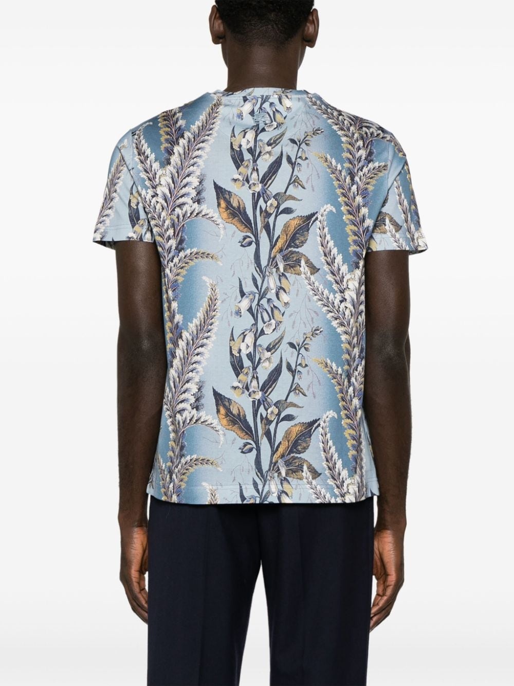 botanical-print cotton T-shirt - 4