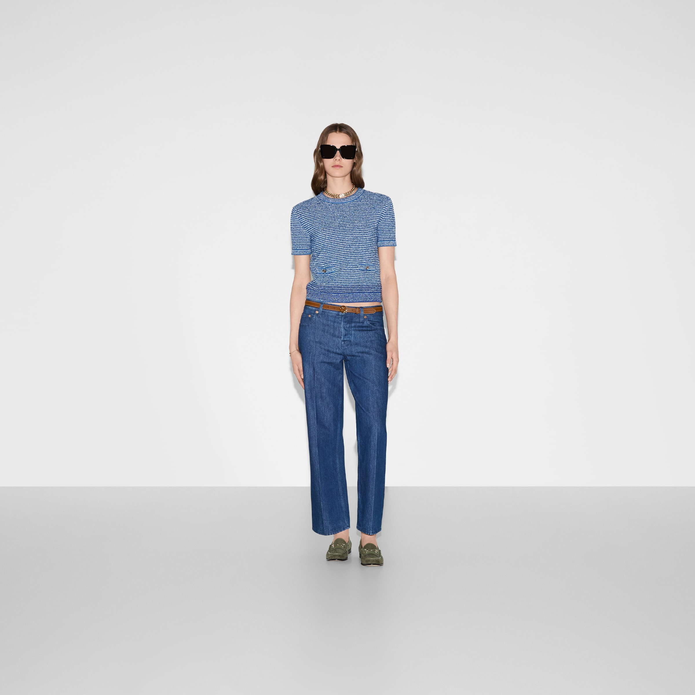 Fine cotton crewneck top - 2