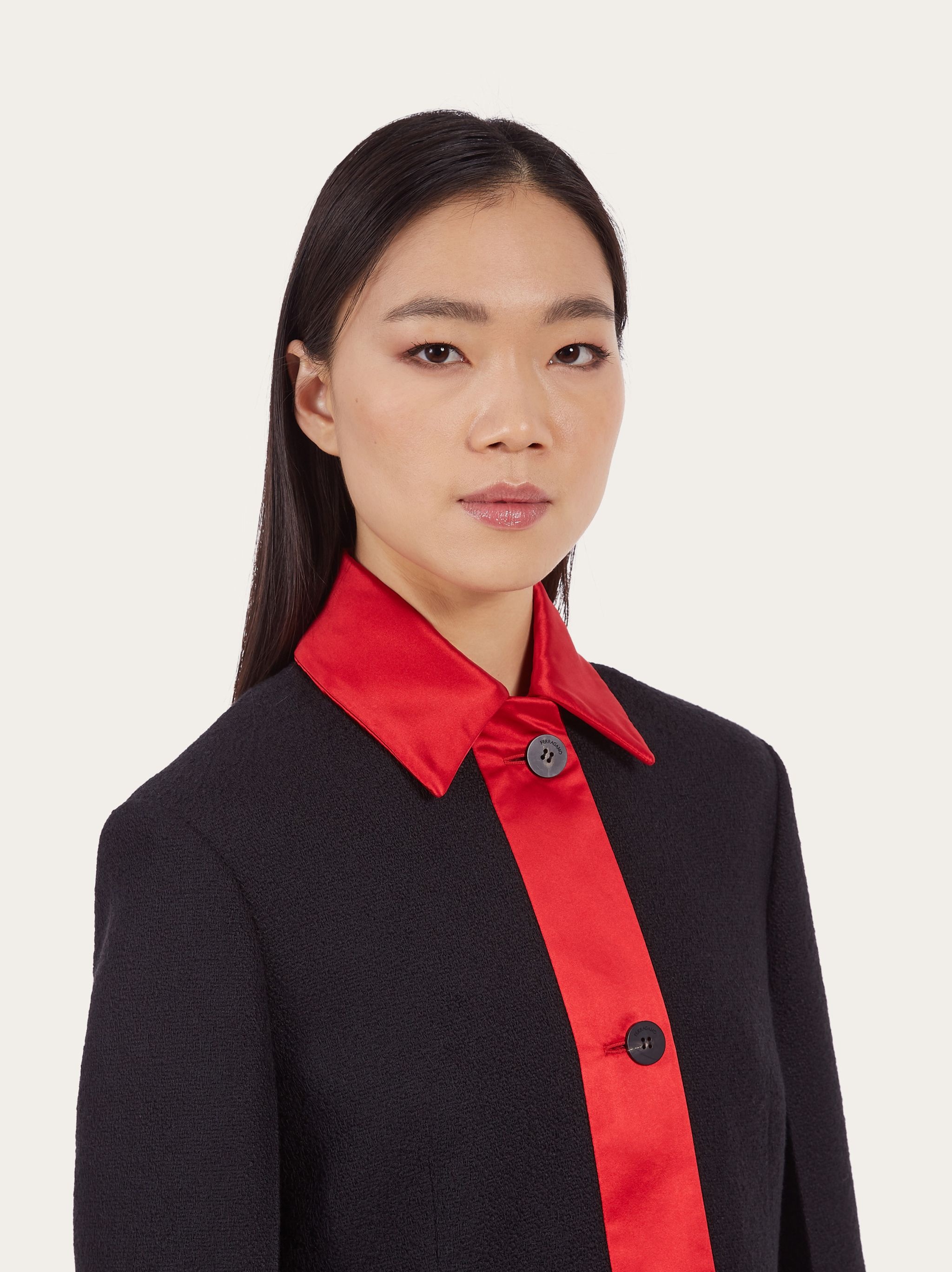 Color block short jacket - 4