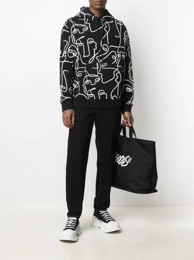 Marcelo Burlon County Of Milan all-over Faces print hoodie outlook