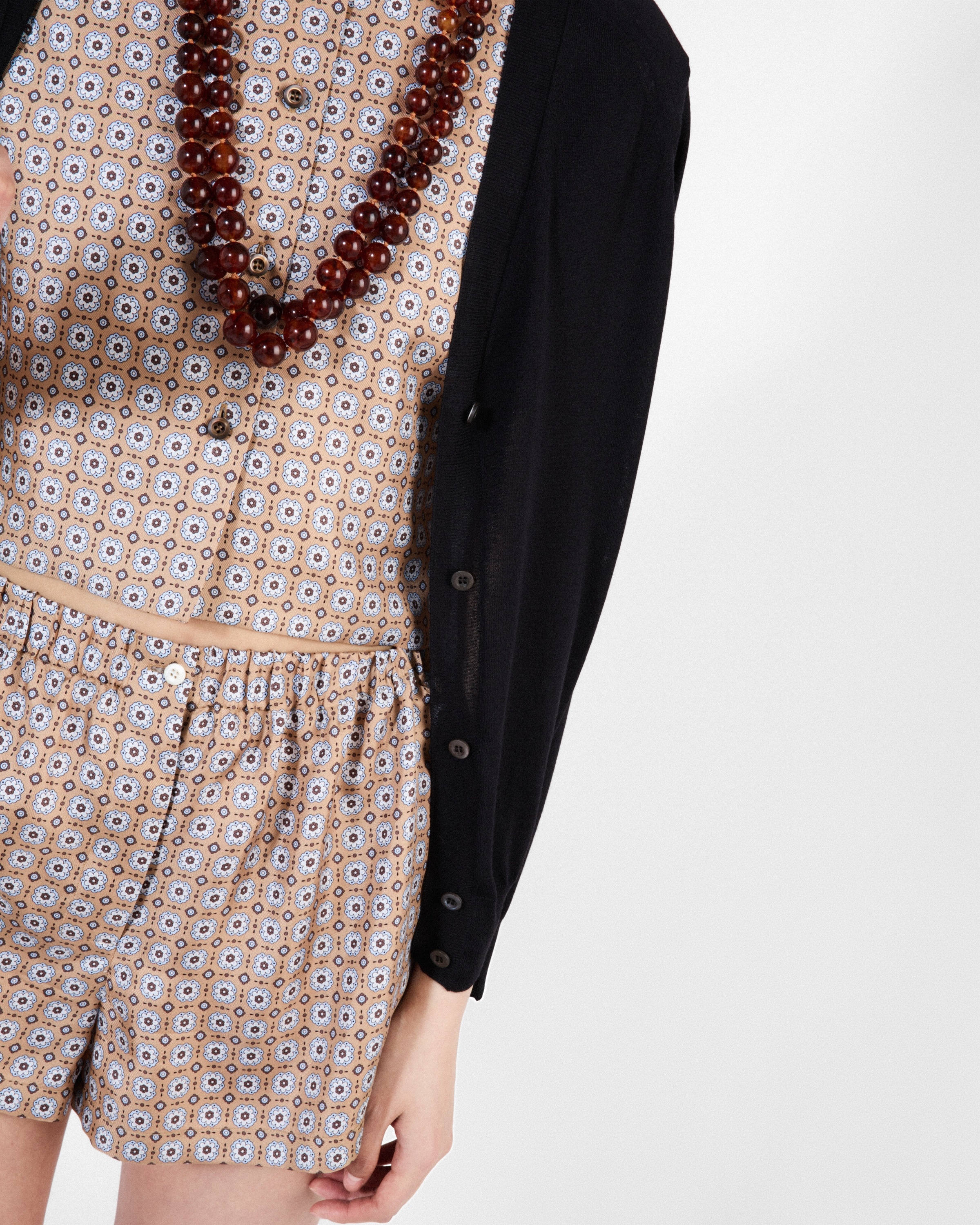 Printed silk twill shorts - 3