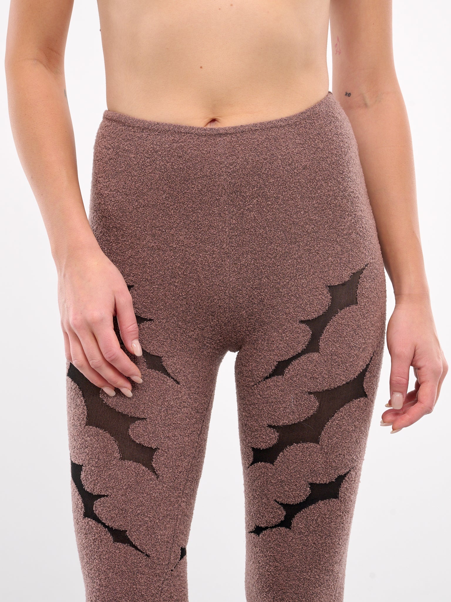 Thorn Intarsia Flared Trousers - 5