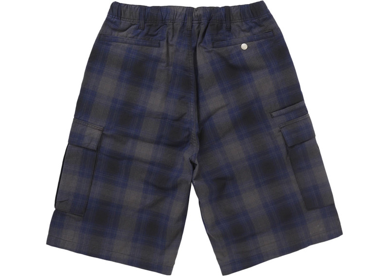 Supreme Supreme Shadow Plaid Cargo Short Navy outlook