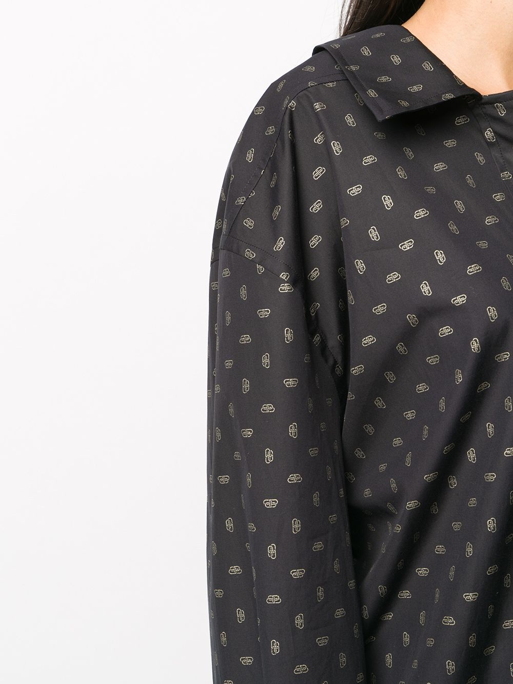 logo print oversized shirt - 5