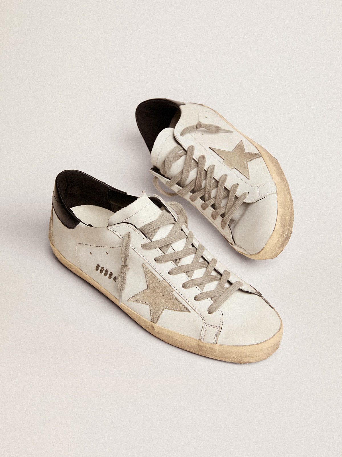 Men's Super-Star with black heel tab and metal stud lettering - 5
