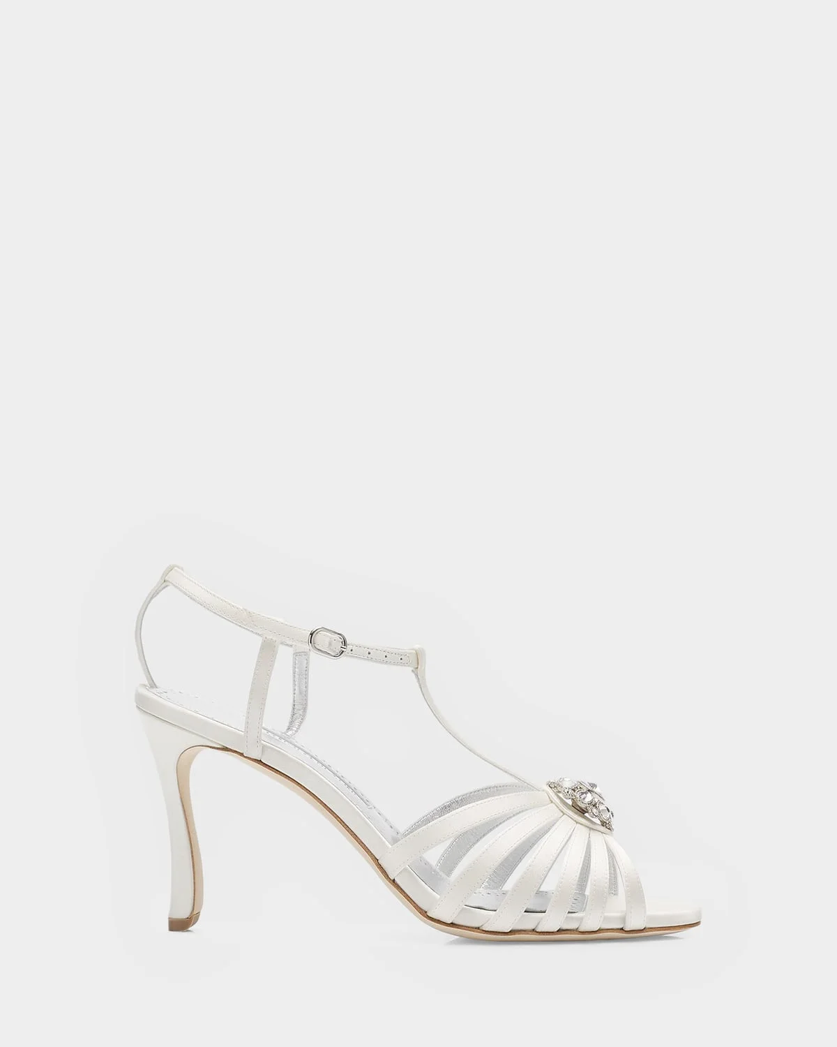 Fulcon 90mm Embellished Strappy Satin Sandals - 1
