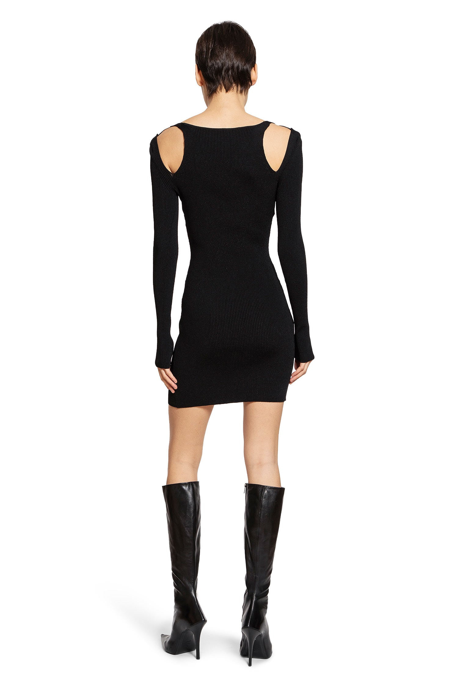 Contour Ribbed Knit Mini Dress - 3