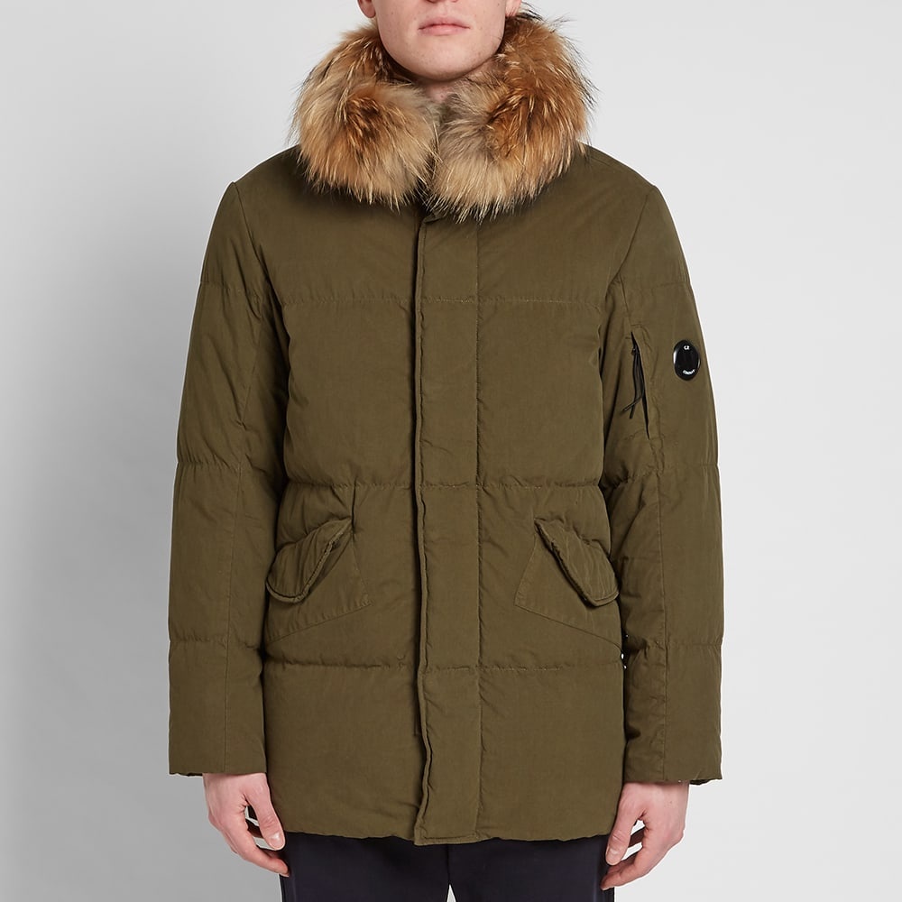 C.P. Company Long Fur Collar Down Parka - 5