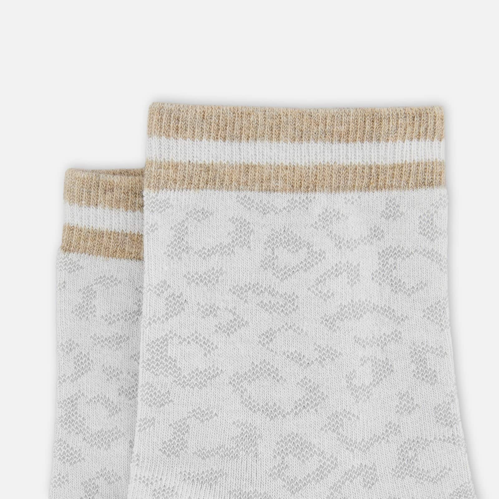 Animal Print Socks White - 2