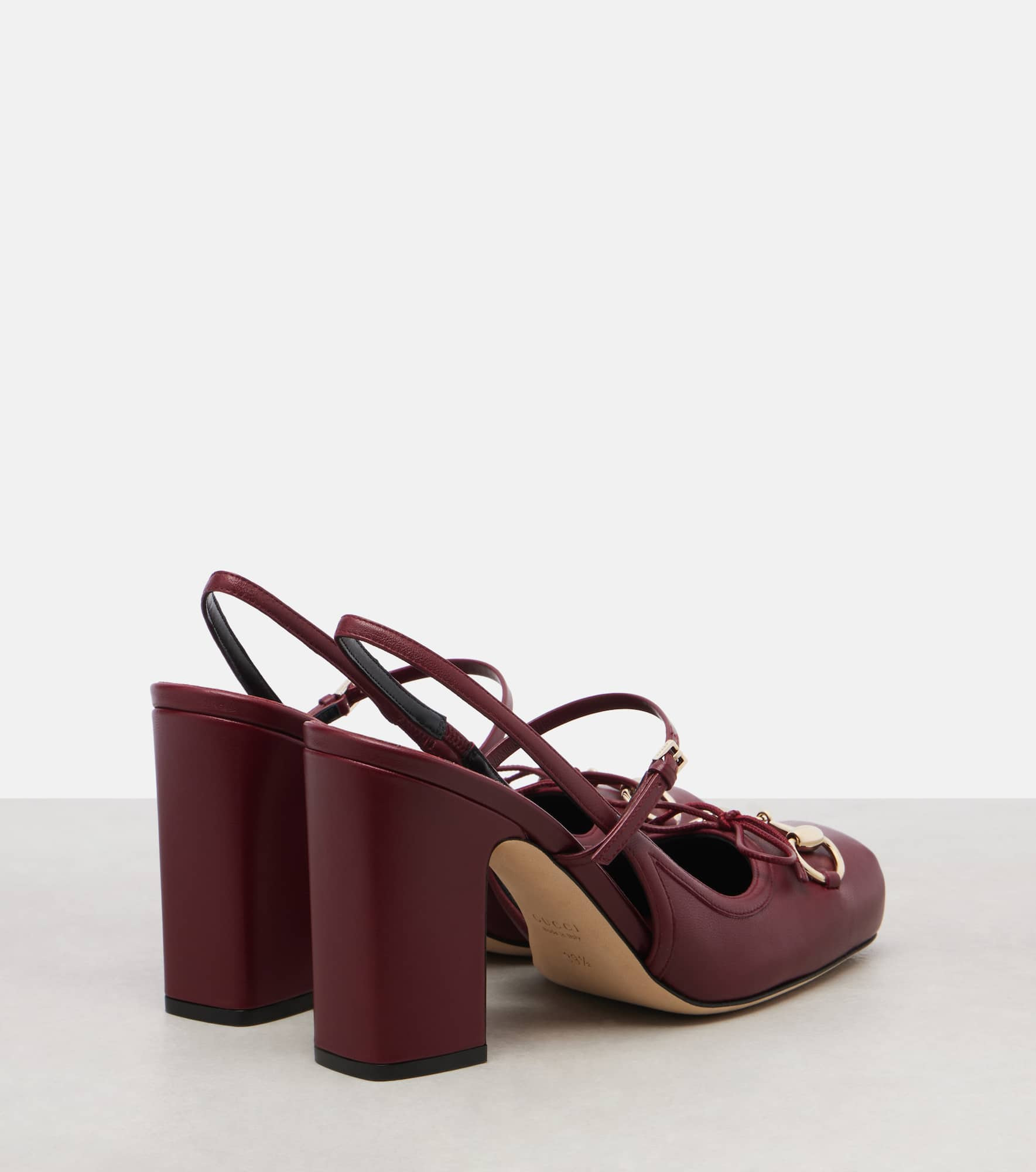 Gucci Horsebit leather slingback pumps - 2